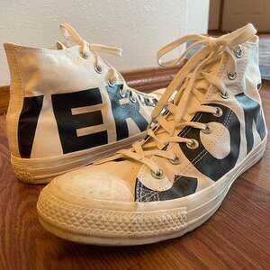 Converse Canvas Chuck Taylor All Star Wordmark High Tops Sneakers Mens 12